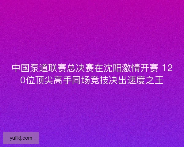 中国泵道联赛总决赛在沈阳激情开赛 120位顶尖高手同场竞技决出速度之王