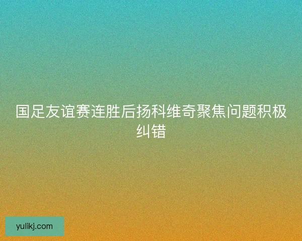 国足友谊赛连胜后扬科维奇聚焦问题积极纠错 国足友谊赛连胜后扬科维奇聚焦问题积极纠错