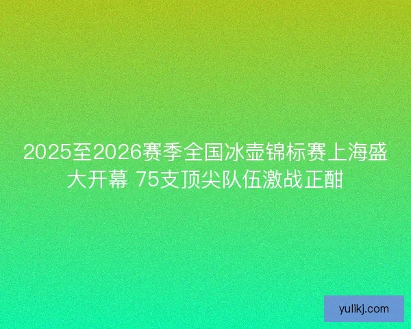 2025至2026赛季全国冰壶锦标赛上海盛大开幕 75支顶尖队伍激战正酣