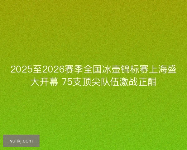 2025至2026赛季全国冰壶锦标赛上海盛大开幕 75支顶尖队伍激战正酣